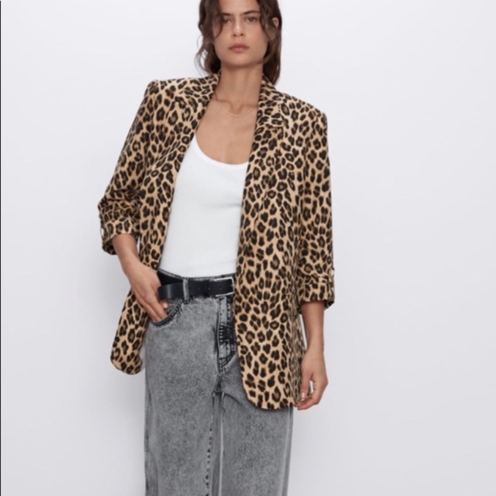 Leopard print Zara blazer